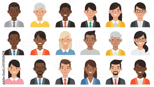 Diverse Business People Avatar Collection