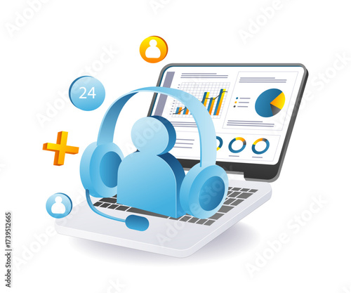 customer service and email support representing business assistance and connectivity