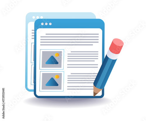 content creation process of making data article for blogging