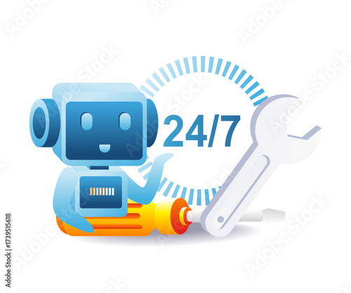 Chatbot and robot support system for 24 hour customer service