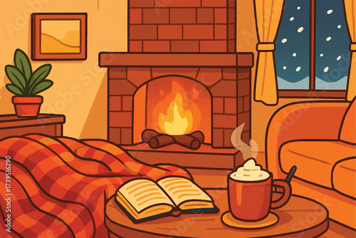 fireplace in the living room