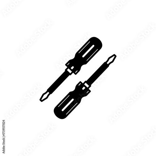 Screwdriver icon design isolated on white background. Vector illustration