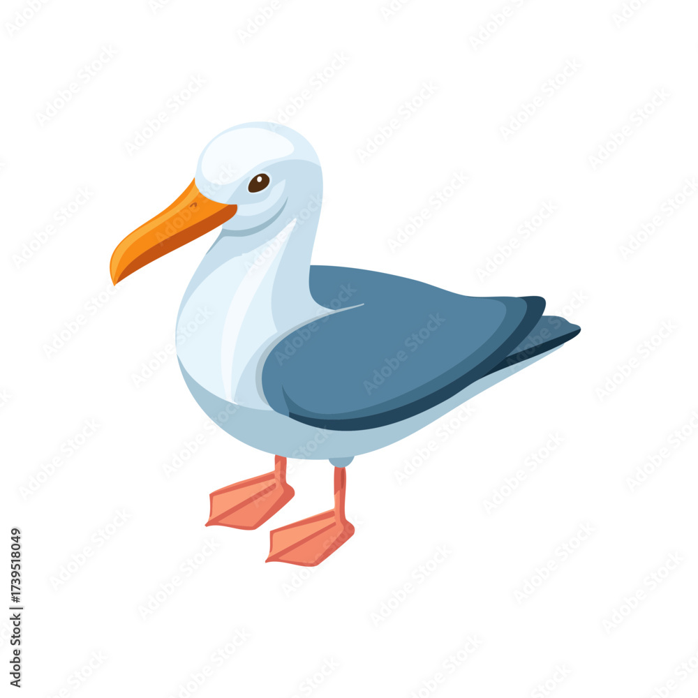 Obraz premium Albatross Isometric Icon