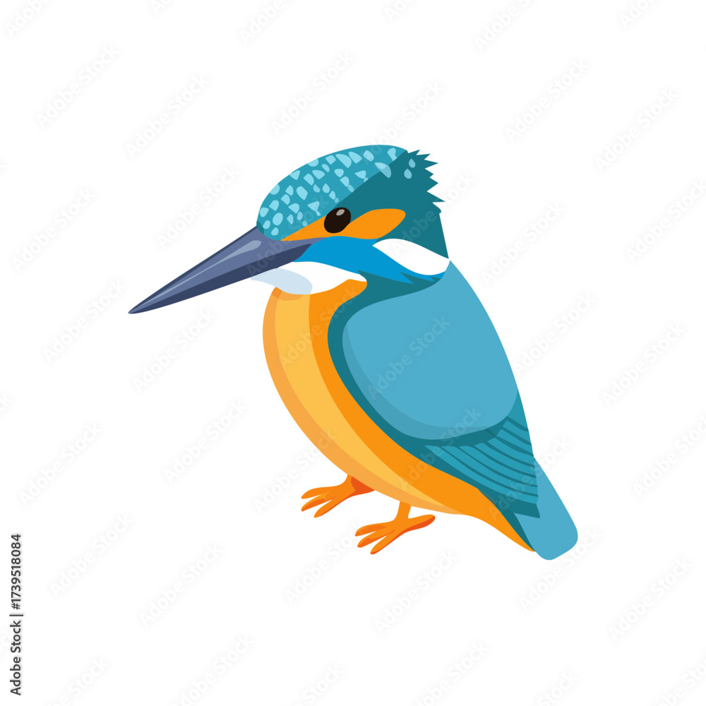 Obraz premium Kingfisher Isometric Icon