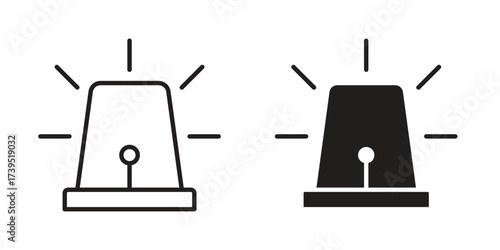 Ambulance siren icon outline illustration sign