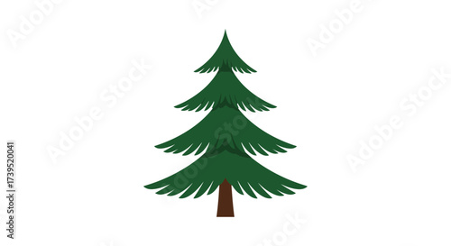 Stylized Evergreen Tree with Three Layers of Branches.