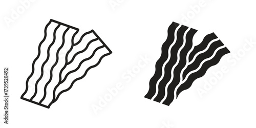 Bacon icon outline illustration sign