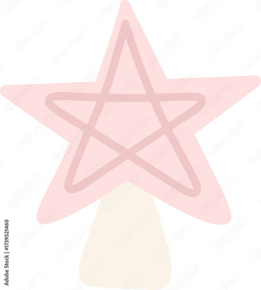 Fototapeta premium Star Shaped Christmas Tree Top