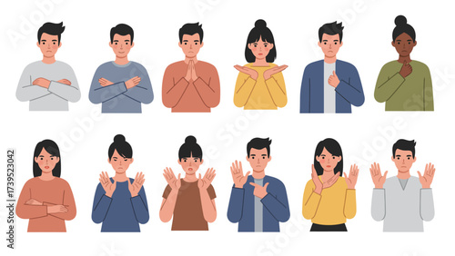 Diverse Group Expressing Disagreement and Negative Emotions with Gestures