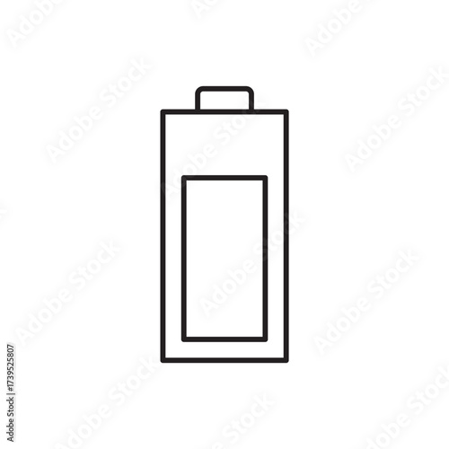 Low Battery Charge Power Simple Energy Line Icon Outline