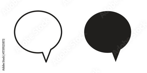 Comments icon outline illustration sign