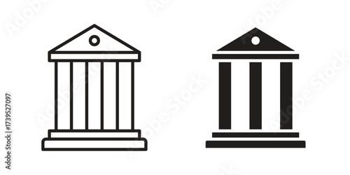 Court icon outline illustration sign