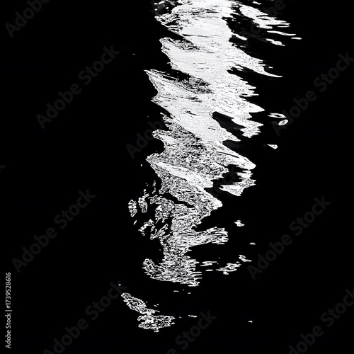 Abstract Black and White Water Reflection Design