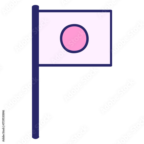 the national flag of japan in bright neon color Free Download the national flag of japan in bright neon color - GFXLoad