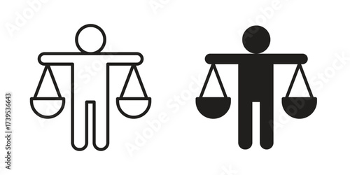 Ethics icon outline illustration sign