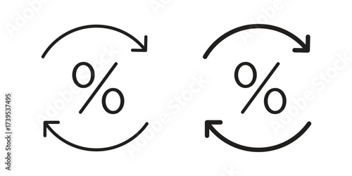 Exchange rate icon outline illustration sign
