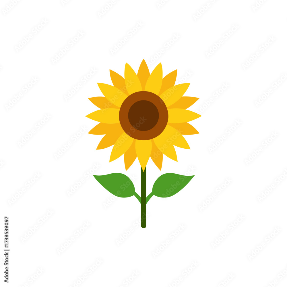 Obraz premium Vibrant vector sunflower illustration for summer and nature designs scalable graphic