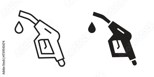 Fuel icon outline illustration sign