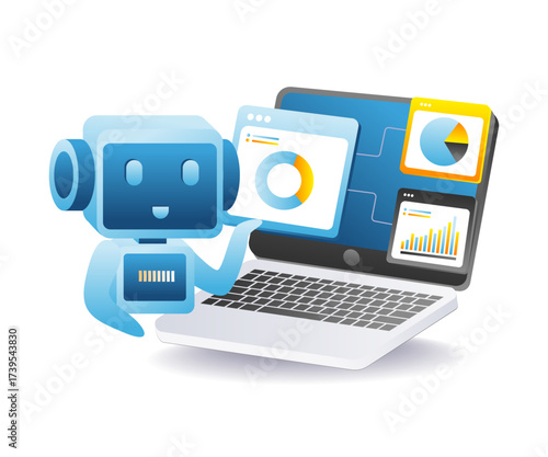 Artificial intelligence robot for business data analysis