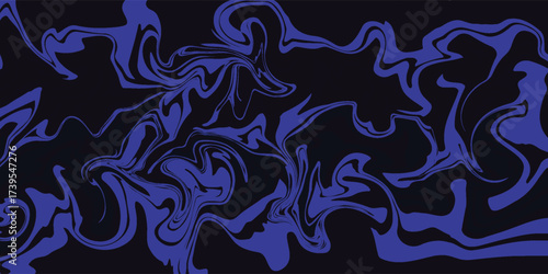 seamless pattern with swirls dark blue colors floral ornamental designs modern