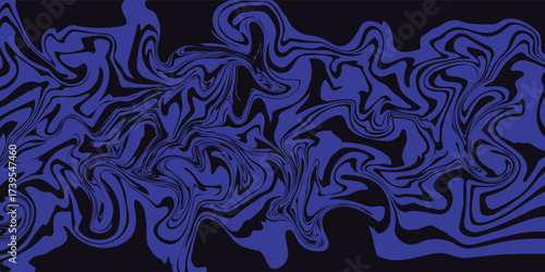 seamless pattern with swirls dark blue colors floral ornamental designs modern