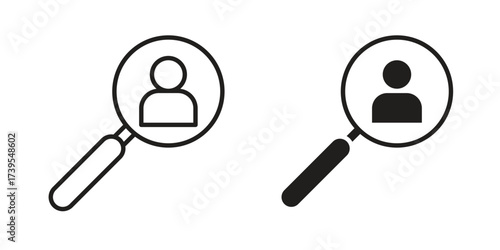 Hiring icon outline illustration sign