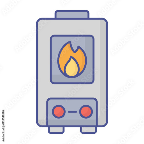 Central heating Vector icon which can easily modify or edit