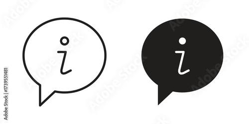 Info icon outline illustration sign