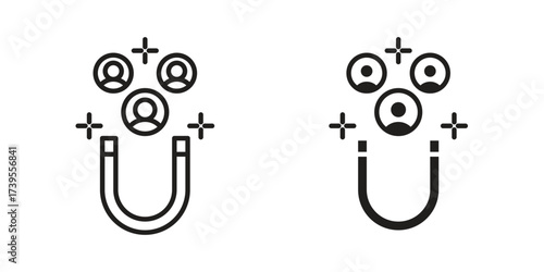 Lead generation icon outline illustration sign