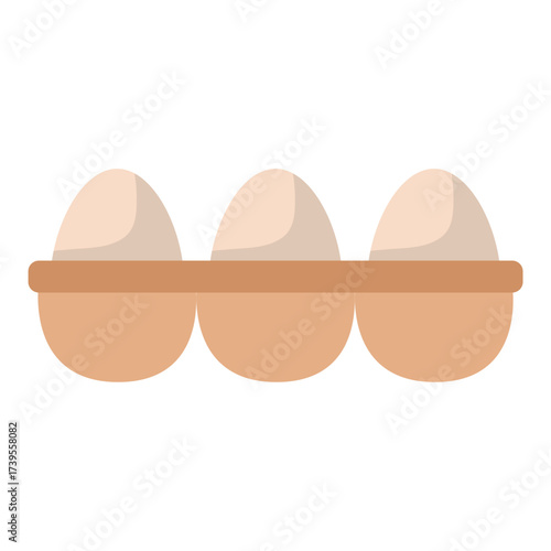 Flat Design Rustic Bale of Hay Isolated Illustration Element