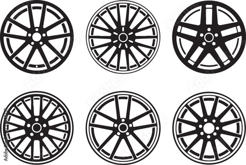 Black car wheel designs alloy wheel tire