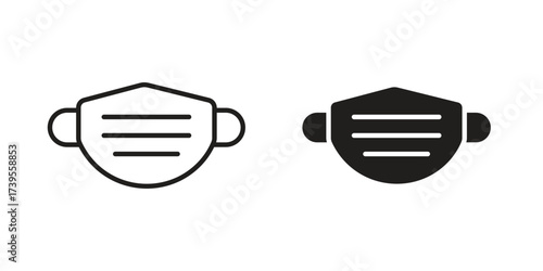 Mask icon outline illustration sign
