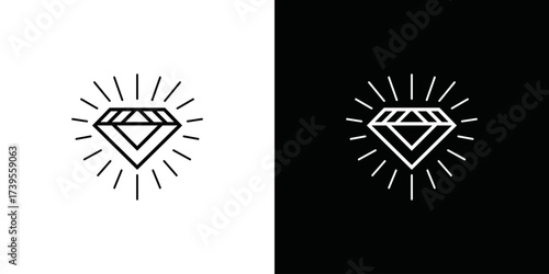simple diamond logo vector 01