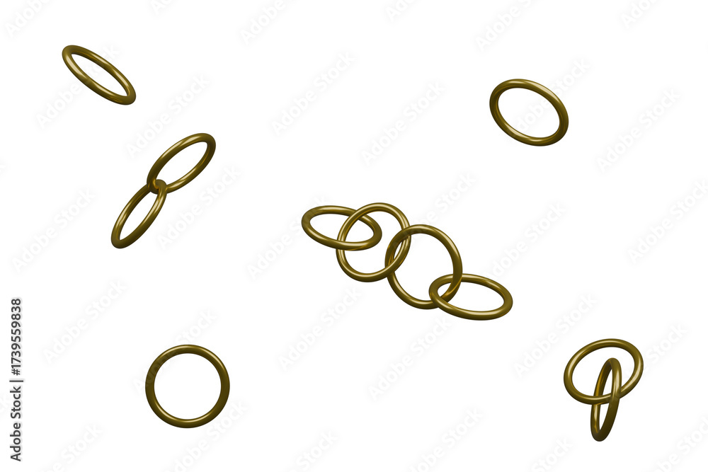 Fototapeta premium gold wedding rings, PNG