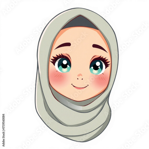 A vector illustration of a Muslim girl