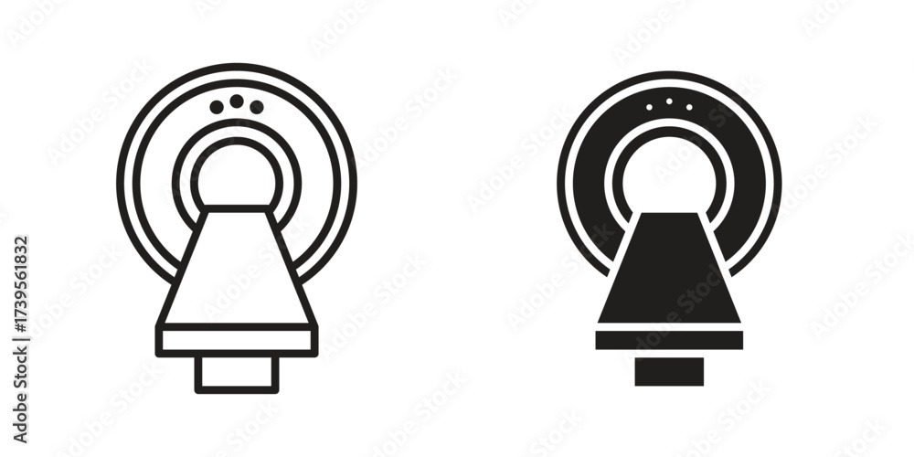 Fototapeta premium MRI icon outline illustration sign