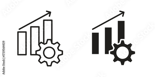 Productivity icon outline illustration sign