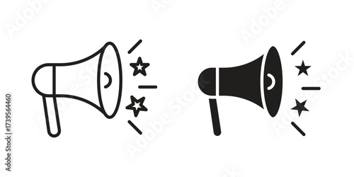 Promotion icon outline illustration sign