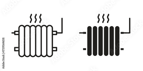 Radiator icon outline illustration sign