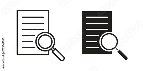 Research icon outline illustration sign