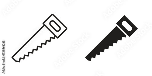 Saw icon outline illustration sign