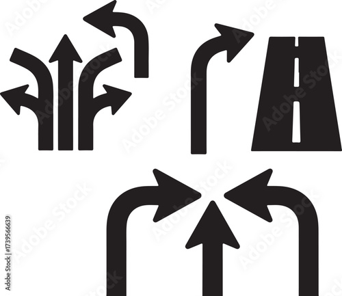 Directional arrows and road segment traffic navigation