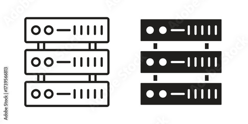 Server icon outline illustration sign