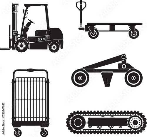 Forklift pallet jack cart crawler track industrial equipment