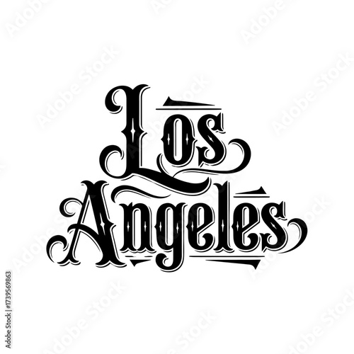 Los Angeles Calligraphy Typography Design.