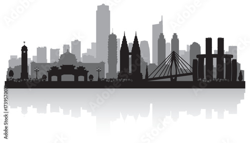 Chongqing China city skyline silhouette