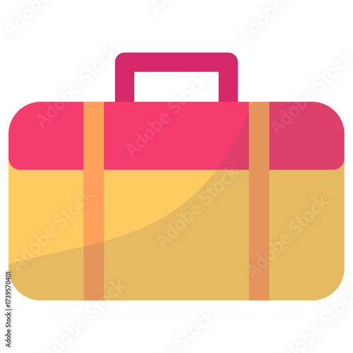 Colorful Flat Design Assorted Luggage and Bags Collection Icon
