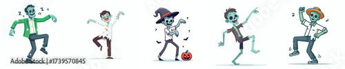vector man costume zombie halloween party