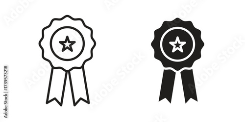 Accreditation icon flat black and white logo