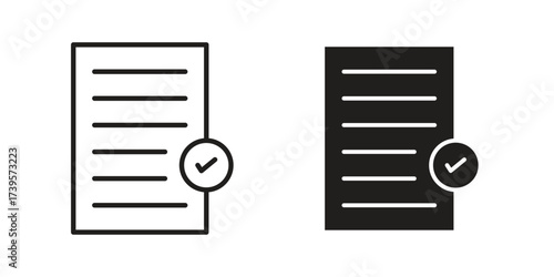 Agreement icon flat black and white logo
